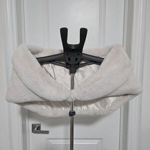 Elegant Cream Ivory Faux Fur Shawl Bolero
